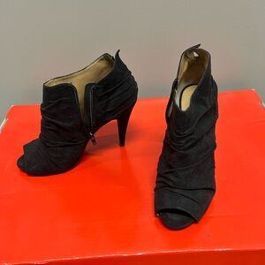 Nine West Elegant Black Peep-Toe Ankle Boots. Never warn